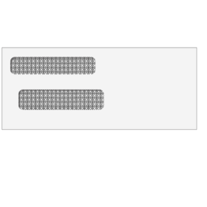 3-5/8" x 8-5/8" - Double Window Envelope - Moisture Seal