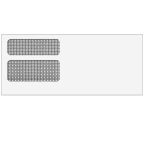 3 3/4 x 8 3/4 Double Window Envelope (Self Seal)