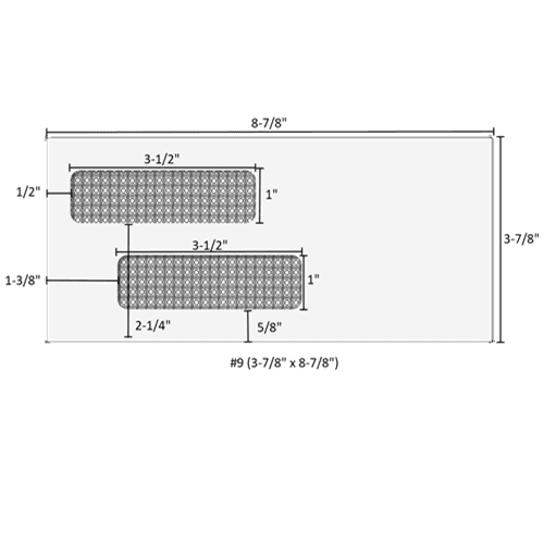 #9 (3-7/8" x 8-7/8") Double Window Envelope - Self Seal - 70031s