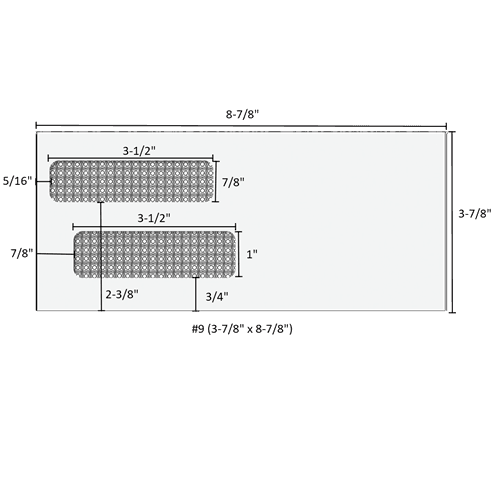 3-5/8" x 8-5/8" - Double Window Envelope - Moisture Seal - 80611-R