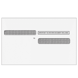 4UPALT9 - 4up Quadrant W-2 Double Window Envelope - Moisture Seal (for Inserting Equipment)