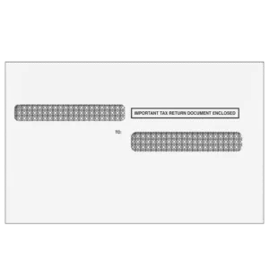 4UPALT9 - 4up Quadrant W-2 Double Window Envelope - Moisture Seal (for Inserting Equipment)