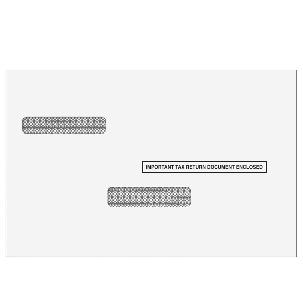 W-2/1099 Double Window Envelopes - Universal (Moisture Seal) 2 1970 W-2 1099 double window tax envelope