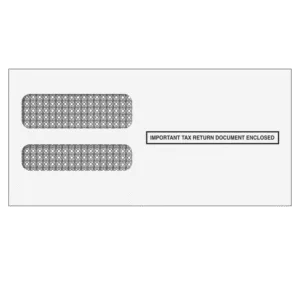 3up W-2 Double Window Envelopes (Moisture Seal)