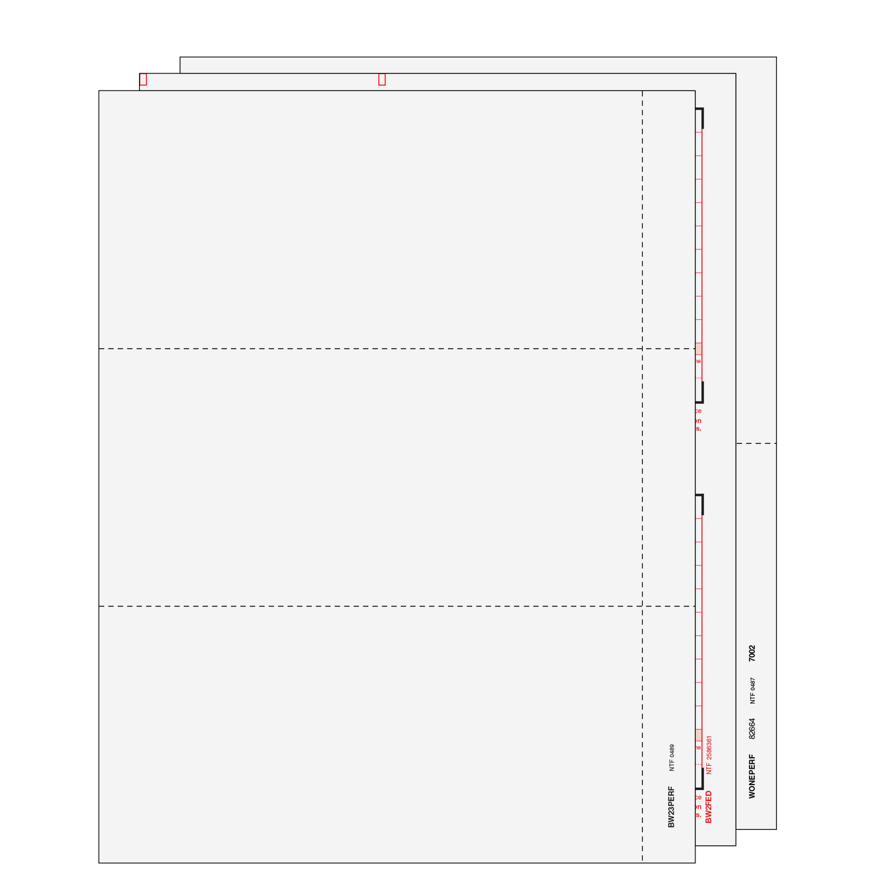 4up Blank W-2 Form 6-part Set with Instructions (Horizontal Employee Copies) 5 4up Blank W-2 Form 6-part Set with Instructions (Horizontal Employee Copies) - Image 4