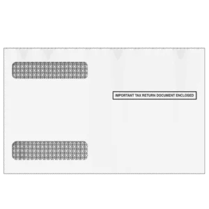 4up W-2 Alternate Double Window Envelopes - Horizontal (Self Seal)