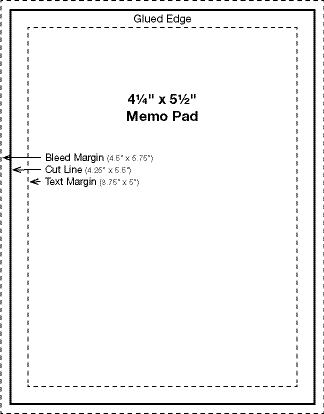 Spot Color Memo Pads 4.5 x 5.5 - 50 Sheets Per Pad