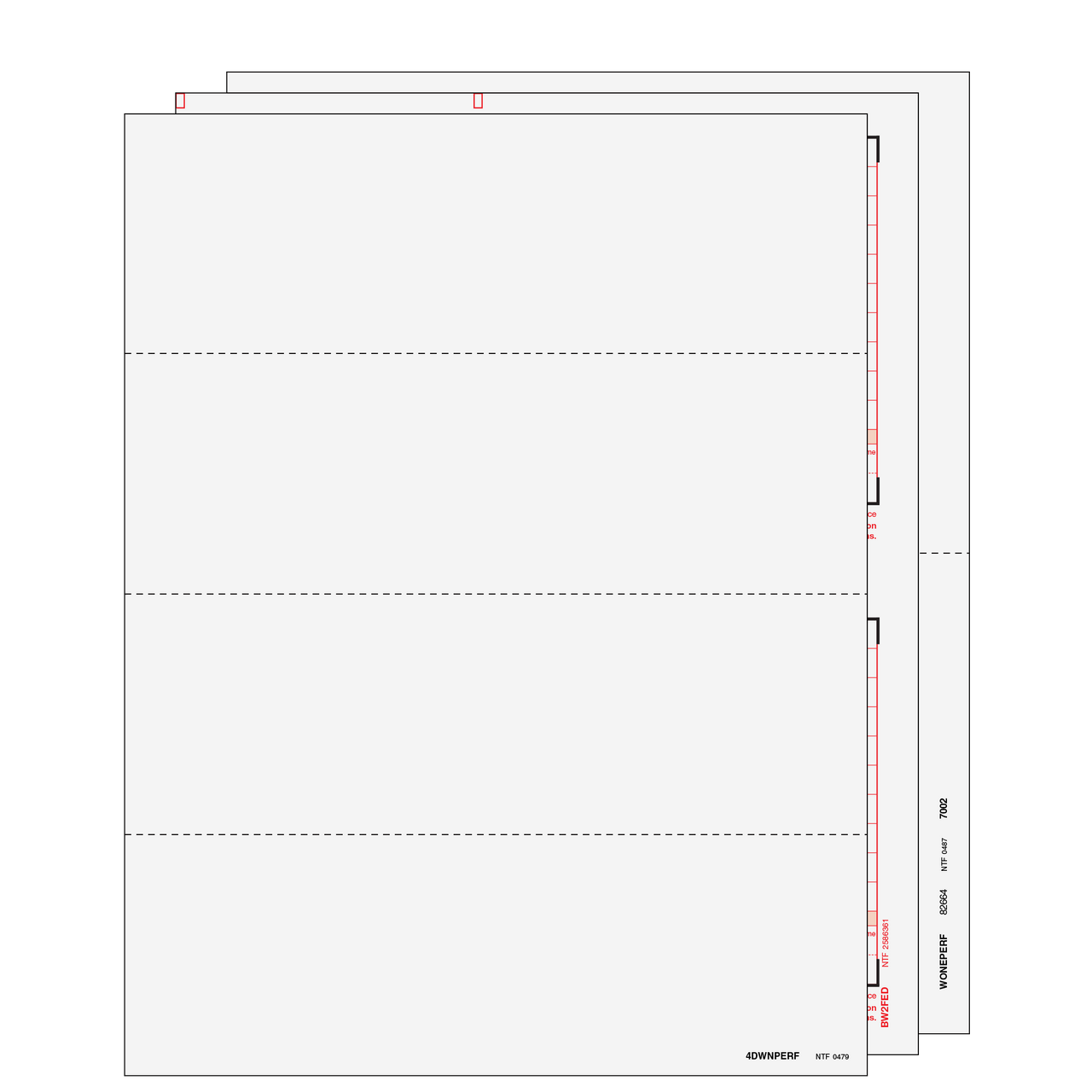4up Blank W-2 Form 6-part Set with Instructions (Horizontal Employee Copies) 2 4up Blank W-2 Form 6-part Set with Instructions (Horizontal Employee Copies)