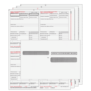 4up Quadrant W-2 Form 6-part Kit - (with Self Seal Envelopes)