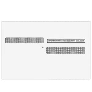 4up W-2 Double Window Envelope - Quadrant (Self Seal)
