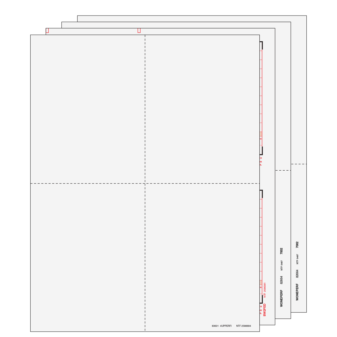 4UPSET8I05 - 4up Blank W-2 Form 8-part Set (with Instructions) 2 4UPSET8I05 - 4up Blank W-2 Form 8-part Set (with Instructions)