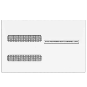 4up W-2 Double Window Envelope For Inserting Equipment (Self Seal)