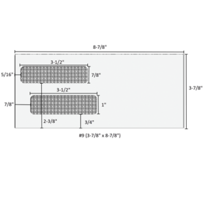 Home 19 3-5/8" x 8-5/8" - Double Window Envelope - Moisture Seal - 80611-R