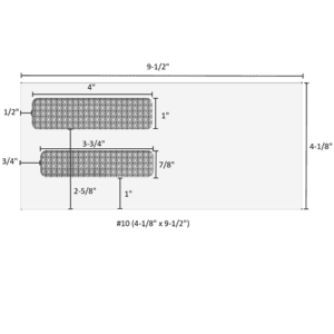 #10 (4-1/8" x 9-1/2") - Double Window Envelope - Moisture Seal - 80632-R
