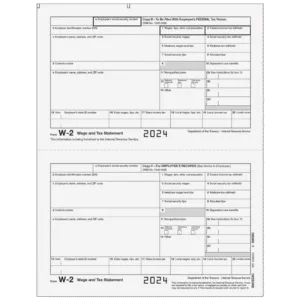 Form W-2 Employee Federal and Record Copies B/C