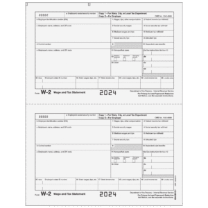 Form W-2 Copy 1/D Employer State, City or Local, and Record Copy