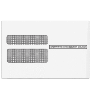 2up W-2 Double Window Envelope (Self Seal & Tamper Evident)
