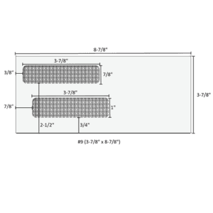 #9 (3-7/8" x 8-7/8") Double Window Envelope - Moisture Seal - E44005