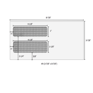#9 (3-7/8" x 8-7/8") Double Window Envelope - Moisture Seal - E4490914MS