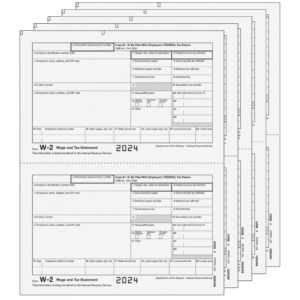 Home 8 Traditional W-2 Form 5-Part E-File Set (Preprinted)