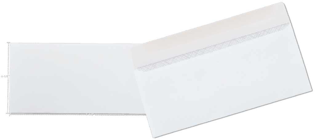 #10 Envelope - 4-1/8" x 9-1/2" 24# White Wove Moisture Seal Envelope Side Seam 4 #10 Envelope - 4-1/8" x 9-1/2" 24# White Wove Moisture Seal Envelope Side Seam - Image 3