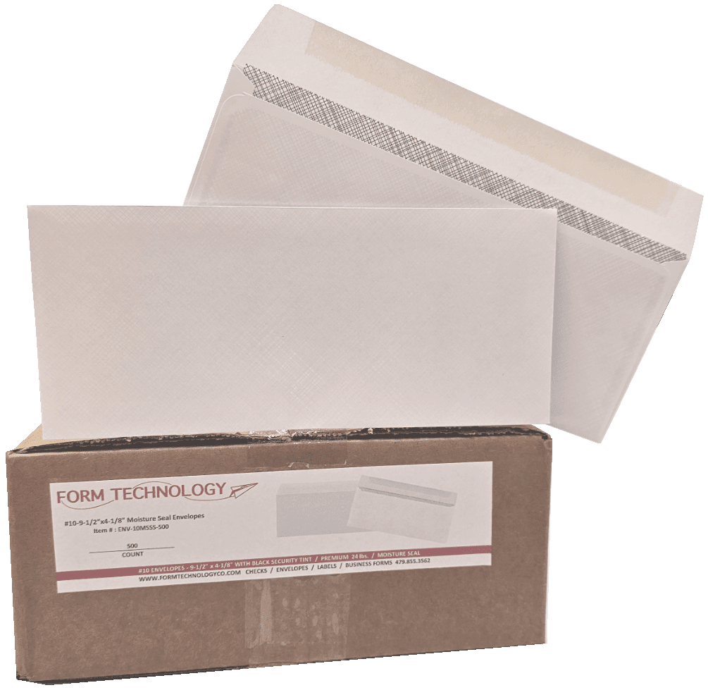 #10 Envelope - 4-1/8" x 9-1/2" 24# White Wove Moisture Seal Envelope Side Seam 2 #10 Envelope - 4-1/8" x 9-1/2" 24# White Wove Moisture Seal Envelope Side Seam