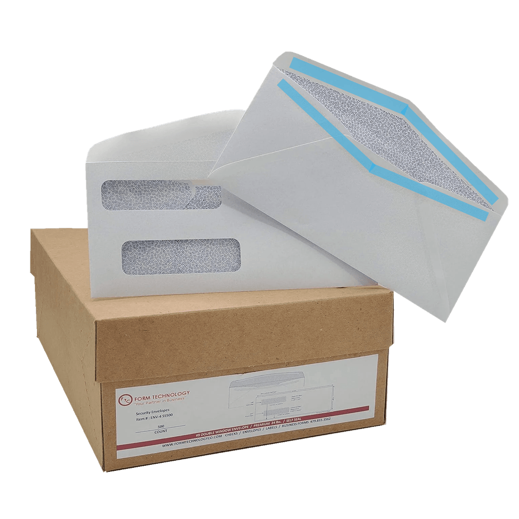 #9 Double Window Laser Check Envelope - Self Seal - 3-7/8" x 8-7/8" 1 #9 Double Window Laser Check Envelope - Self Seal - 3-7/8" x 8-7/8"