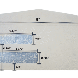 4-1/8" x 9" - Double Window Envelope (Moisture Seal/Gum)-ENV-947MS