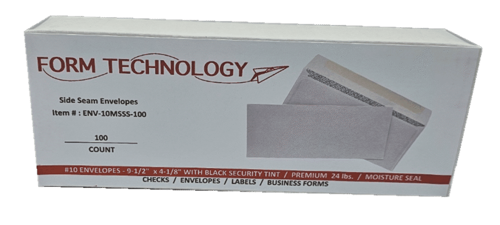 #10 Envelope - 4-1/8" x 9-1/2" 24# White Wove Moisture Seal Envelope Side Seam 3 #10 Envelope - 4-1/8" x 9-1/2" 24# White Wove Moisture Seal Envelope Side Seam - Image 2