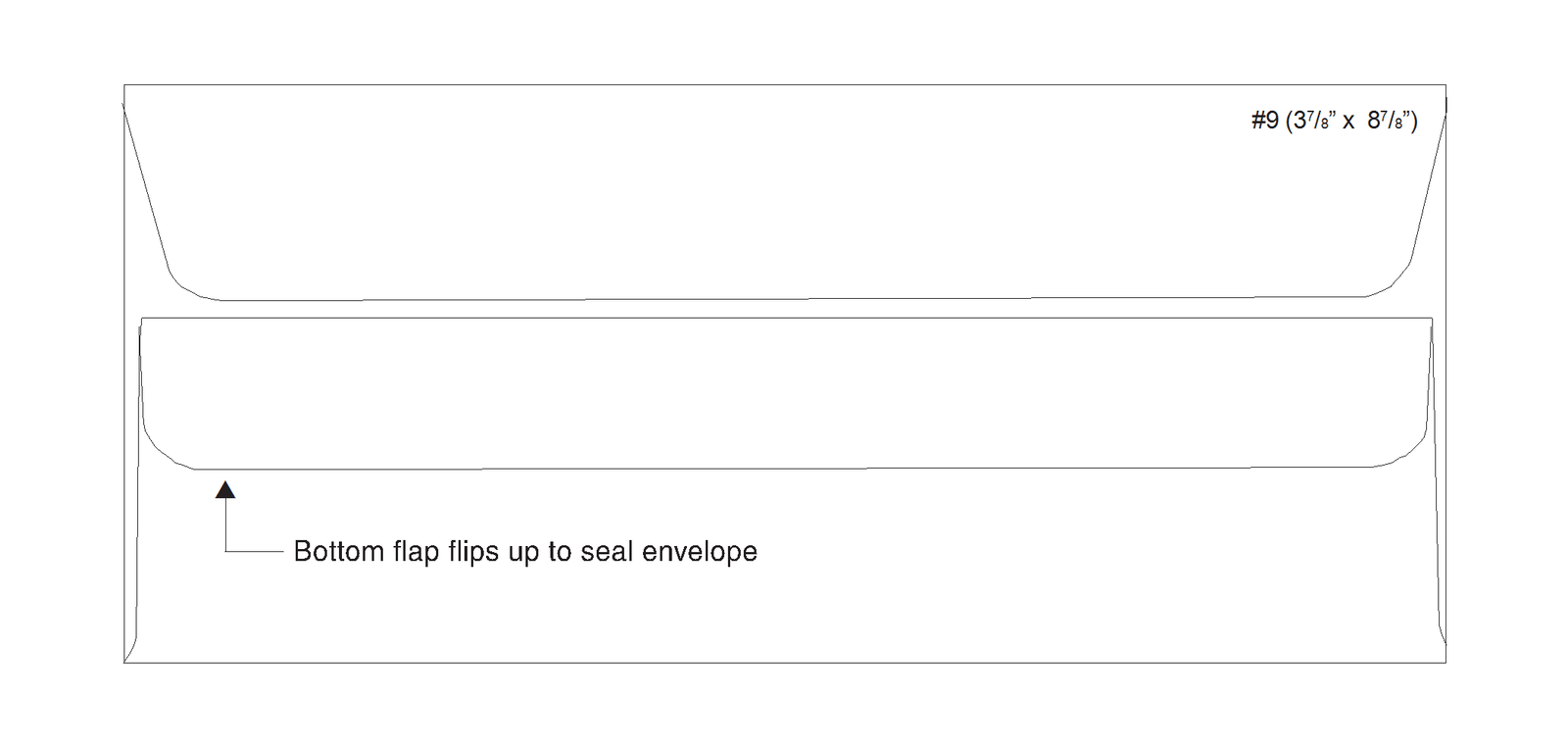 #9 (3-7/8" x 8-7/8") - Double Window Envelope (Flip-N-Seal) - Image 3