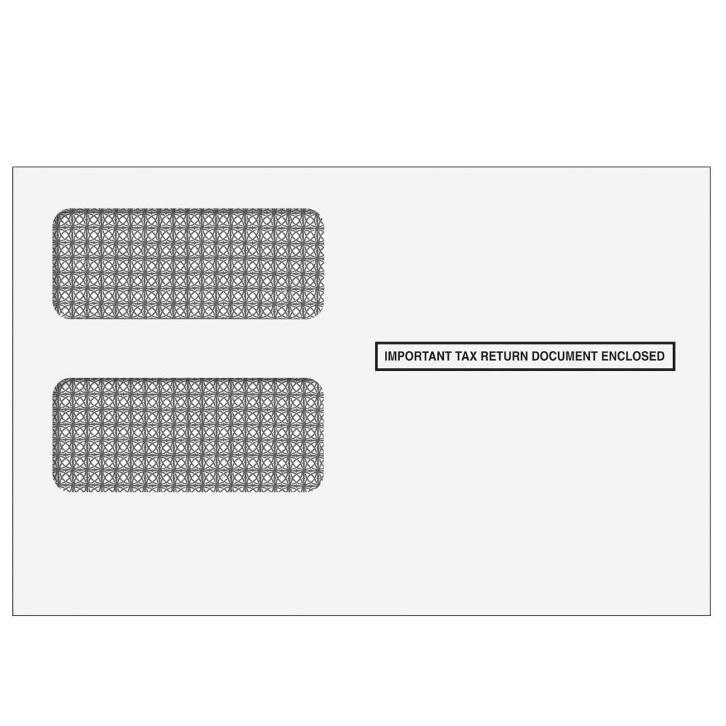 2up 1099 Double Window Envelope (Self Seal & Tamper Evident) 2 2up 1099 Double Window Envelope (Self Seal & Tamper Evident)