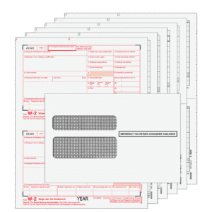 Traditional W-2 Form Preprinted 6-part Kit (with Self Seal Envelopes)