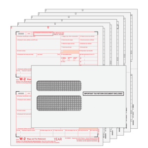 Traditional W-2 Form 6-part Kit (with Tamper Evident Envelopes) W2TRADS6TE