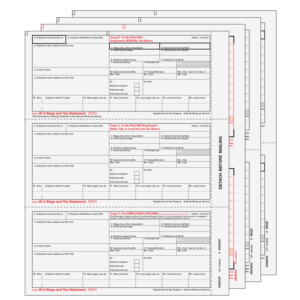 Condensed W-2 Form 6-part Set (3up Employee Copies)