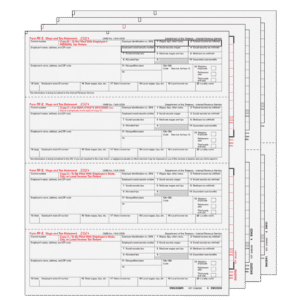W-2 Form 6-part Set (Horizontal Employee Copies)