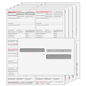 4up Quadrant W-2 Form 8-part Kit - (with Self Seal Envelopes)
