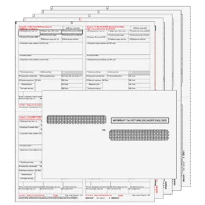 4up Quadrant W-2 Form 8-part Kit - (with Moisture Seal Envelopes)