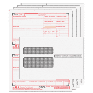 W2TRADS4E - Traditional W-2 Form Preprinted 4-part Kit (with Self Seal Envelopes)