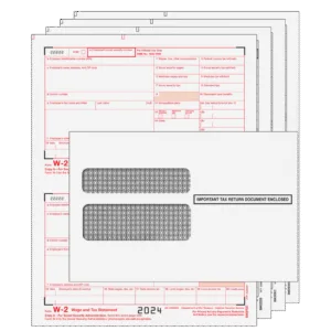 W2TRADS4E - Traditional W-2 Form Preprinted 4-part Kit (with Self Seal Envelopes)