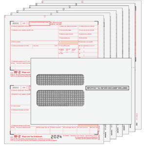 W2TRD6E25 - Preprinted W-2 Form 6-part Kit (with Moisture Seal Envelopes) - 25 quantity