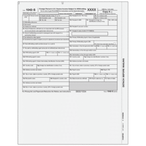 All Products 106 Form 1042-S Foreign Person's U.S. Source Income - Copy A Federal