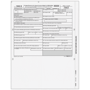 All Products 74 Form 1042-S Foreign Person's U.S. Source Income - Recipient Copy B