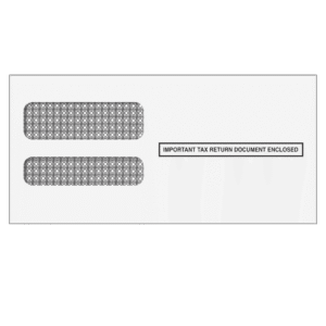 3up W-2 Double Window Envelopes (Moisture Seal)