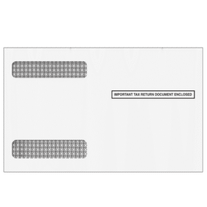 4up W-2 Alternate Double Window Envelopes - Horizontal (Self Seal)