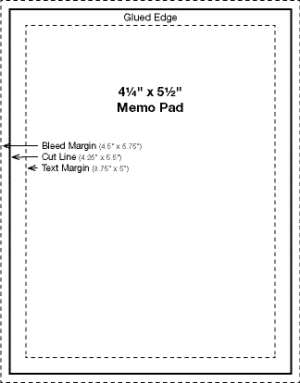 4-1/4" x 5-1/2" Spot Color Memo Pads 50 Sheets Per Pad