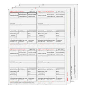 All Products 57 4up Quadrant W-2 Form 6-part Set - (4up Employee Copies)
