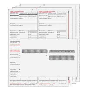 All Products 110 4up Quadrant W-2 Form 6-part Kit - (with Self Seal Envelopes)