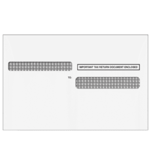 4up W-2 Double Window Envelope - Quadrant (Moisture Seal)