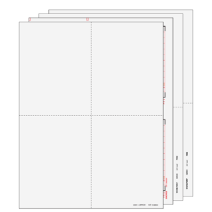 All Products 131 4UPSET8I05 - 4up Blank W-2 Form 8-part Set (with Instructions)