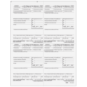 All Products 24 Form W-2 - Employer State/Local/File Copies 1/D - 4up Quadrants